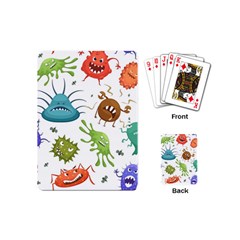 Dangerous Streptococcus Lactobacillus Staphylococcus Others Microbes Cartoon Style Vector Seamless P Playing Cards Single Design (Mini)