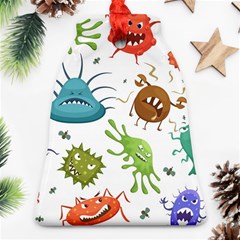 Dangerous Streptococcus Lactobacillus Staphylococcus Others Microbes Cartoon Style Vector Seamless P Bell Ornament (Two Sides)