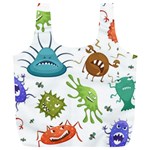 Dangerous Streptococcus Lactobacillus Staphylococcus Others Microbes Cartoon Style Vector Seamless P Full Print Recycle Bag (XL) Front