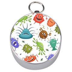 Dangerous Streptococcus Lactobacillus Staphylococcus Others Microbes Cartoon Style Vector Seamless P Silver Compasses by Ravend