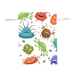 Dangerous Streptococcus Lactobacillus Staphylococcus Others Microbes Cartoon Style Vector Seamless P Lightweight Drawstring Pouch (l) by Ravend