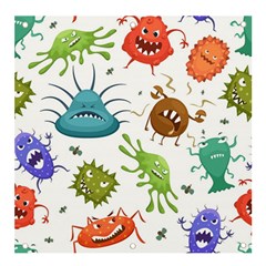 Dangerous Streptococcus Lactobacillus Staphylococcus Others Microbes Cartoon Style Vector Seamless P Banner and Sign 4  x 4 