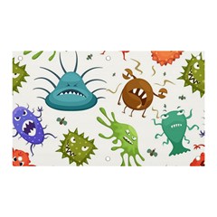 Dangerous Streptococcus Lactobacillus Staphylococcus Others Microbes Cartoon Style Vector Seamless P Banner And Sign 5  X 3  by Ravend