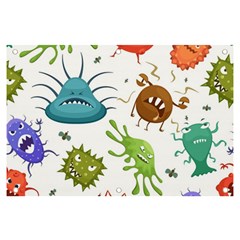 Dangerous Streptococcus Lactobacillus Staphylococcus Others Microbes Cartoon Style Vector Seamless P Banner And Sign 6  X 4 