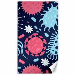 Seamless Pattern Microbes Virus Vector Illustration Canvas 40  X 72  by Ravend