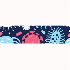 Seamless Pattern Microbes Virus Vector Illustration Large Bar Mat by Ravend