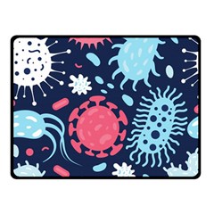 Seamless Pattern Microbes Virus Vector Illustration Two Sides Fleece Blanket (small) by Ravend