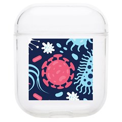 Seamless Pattern Microbes Virus Vector Illustration Soft Tpu Airpods 1/2 Case by Ravend