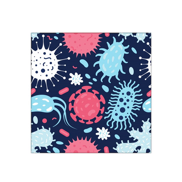 Seamless Pattern Microbes Virus Vector Illustration Satin Bandana Scarf 22  x 22 