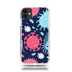 Seamless Pattern Microbes Virus Vector Illustration Iphone 11 Tpu Uv Print Case by Ravend