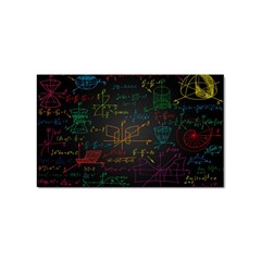 Mathematical Colorful Formulas Drawn By Hand Black Chalkboard Sticker Rectangular (10 Pack) by Ravend