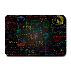 Mathematical Colorful Formulas Drawn By Hand Black Chalkboard Plate Mats by Ravend