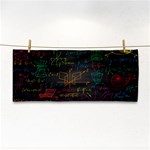 Mathematical Colorful Formulas Drawn By Hand Black Chalkboard Hand Towel Front