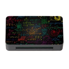 Mathematical Colorful Formulas Drawn By Hand Black Chalkboard Memory Card Reader With Cf by Ravend