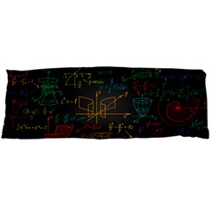 Mathematical Colorful Formulas Drawn By Hand Black Chalkboard Body Pillow Case (dakimakura) by Ravend