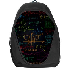 Mathematical Colorful Formulas Drawn By Hand Black Chalkboard Backpack Bag by Ravend