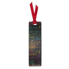 Mathematical Colorful Formulas Drawn By Hand Black Chalkboard Small Book Marks by Ravend