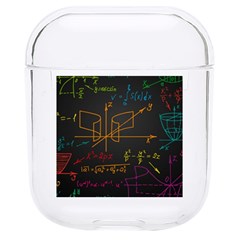 Mathematical Colorful Formulas Drawn By Hand Black Chalkboard Hard Pc Airpods 1/2 Case by Ravend