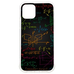 Mathematical Colorful Formulas Drawn By Hand Black Chalkboard Iphone 12/12 Pro Tpu Uv Print Case by Ravend