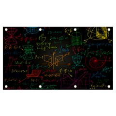 Mathematical Colorful Formulas Drawn By Hand Black Chalkboard Banner And Sign 7  X 4  by Ravend