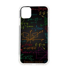 Mathematical Colorful Formulas Drawn By Hand Black Chalkboard Iphone 11 Tpu Uv Print Case by Ravend