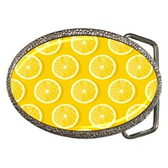 Lemon Fruits Slice Seamless Pattern Belt Buckles by Ravend