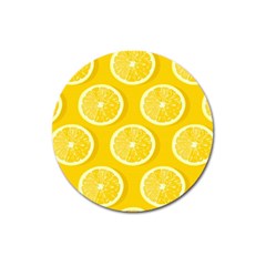 Lemon Fruits Slice Seamless Pattern Magnet 3  (round) by Ravend