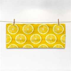 Lemon Fruits Slice Seamless Pattern Hand Towel by Ravend