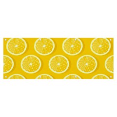 Lemon Fruits Slice Seamless Pattern Banner And Sign 8  X 3  by Ravend