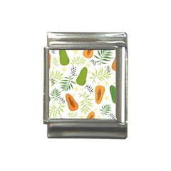 Seamless Tropical Pattern With Papaya Italian Charm (13mm) by Ravend