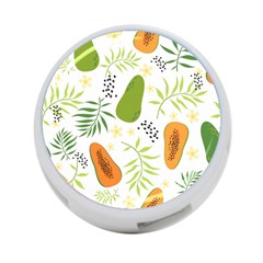 Seamless Tropical Pattern With Papaya 4-port Usb Hub (two Sides) by Ravend