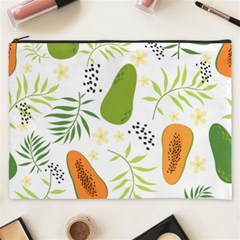 Seamless Tropical Pattern With Papaya Cosmetic Bag (xxxl) by Ravend