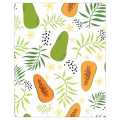 Seamless Tropical Pattern With Papaya Drawstring Bag (small) by Ravend