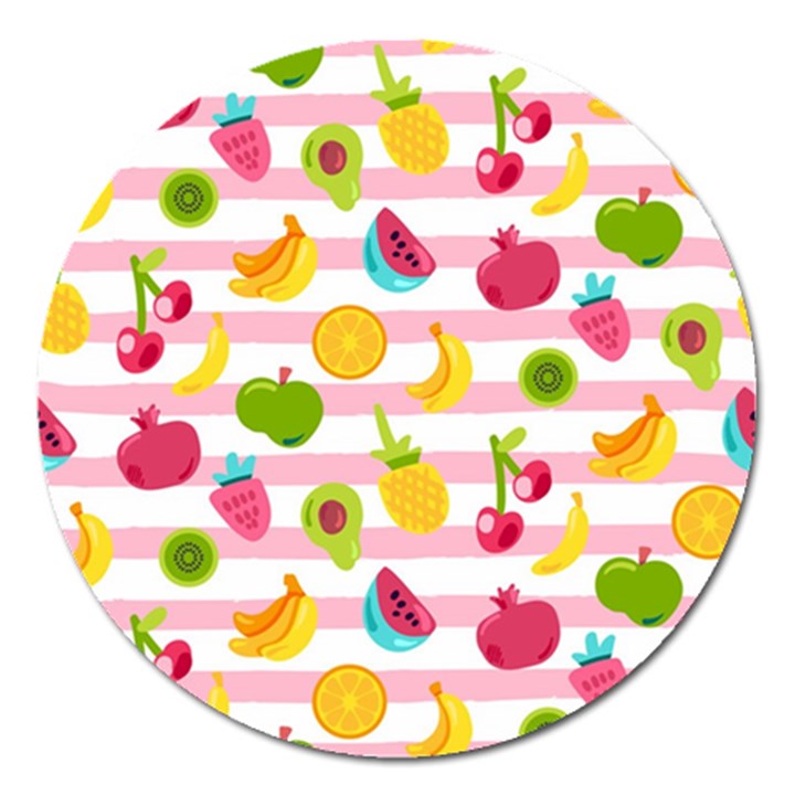 Tropical Fruits Berries Seamless Pattern Magnet 5  (Round)