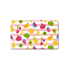 Tropical Fruits Berries Seamless Pattern Magnet (name Card) by Ravend