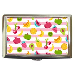 Tropical Fruits Berries Seamless Pattern Cigarette Money Case by Ravend