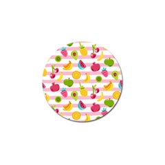 Tropical Fruits Berries Seamless Pattern Golf Ball Marker (10 Pack) by Ravend