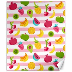 Tropical Fruits Berries Seamless Pattern Canvas 8  X 10  by Ravend