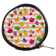 Tropical Fruits Berries Seamless Pattern Mini Makeup Bag by Ravend