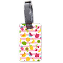 Tropical Fruits Berries Seamless Pattern Luggage Tag (two Sides) by Ravend