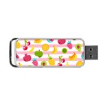 Tropical Fruits Berries Seamless Pattern Portable USB Flash (One Side) Front