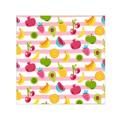 Tropical Fruits Berries Seamless Pattern Square Satin Scarf (30  X 30 ) by Ravend