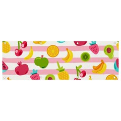 Tropical Fruits Berries Seamless Pattern Banner And Sign 9  X 3  by Ravend