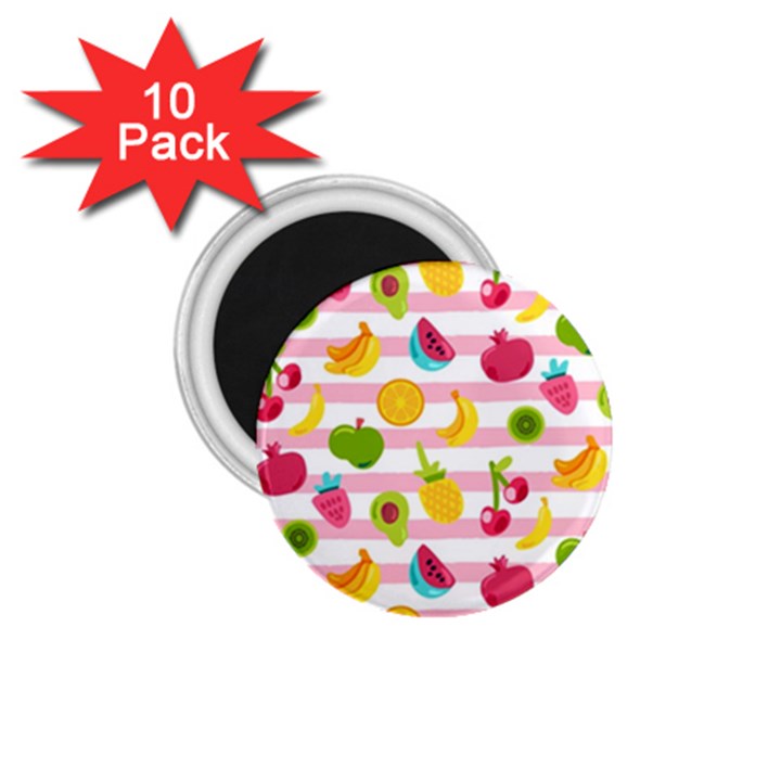 Tropical Fruits Berries Seamless Pattern 1.75  Magnets (10 pack) 