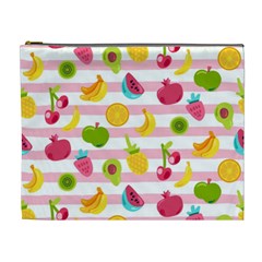 Tropical Fruits Berries Seamless Pattern Cosmetic Bag (xl) by Ravend