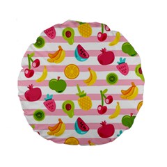 Tropical Fruits Berries Seamless Pattern Standard 15  Premium Round Cushions by Ravend