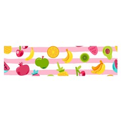 Tropical Fruits Berries Seamless Pattern Oblong Satin Scarf (16  X 60 ) by Ravend