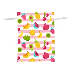 Tropical Fruits Berries Seamless Pattern Lightweight Drawstring Pouch (s) by Ravend