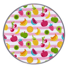 Tropical Fruits Berries Seamless Pattern Wireless Fast Charger(white)