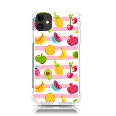 Tropical Fruits Berries Seamless Pattern Iphone 11 Tpu Uv Print Case by Ravend